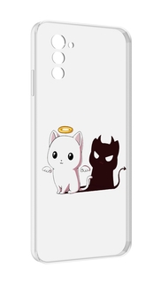 Чехол MyPads котик-с-злой-тенью для UleFone Note 12 / Note 12P