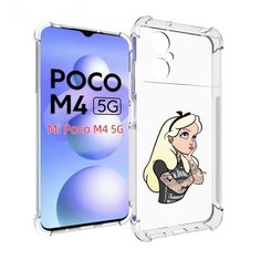 Чехол MyPads принцесса-в-татуировках женский для Xiaomi Poco M4 5G