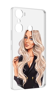 Чехол MyPads Платье-пиджак женский для Infinix Hot 12 Pro