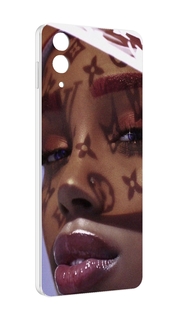 Чехол MyPads лицо девушки тень женский для Samsung Galaxy Z Flip 4 (SM-F721)