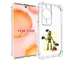 Чехол MyPads прикольный робот для Huawei P60