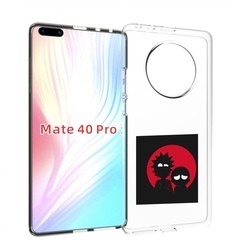 Чехол MyPads рик и морти в тени для Huawei Mate 40 Pro (NOH-NX9)