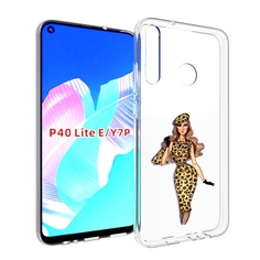 Чехол бампер MyPads леопардовое платье женский для Huawei P40 Li