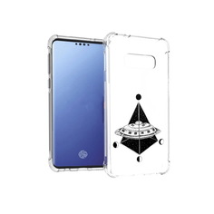 Чехол MyPads Tocco для Samsung Galaxy S10E черно белая летающая тарелка (PT145748.492.679)