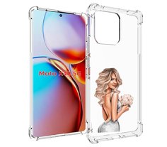 Чехол MyPads Роскошное-платье женский для Motorola Moto X40