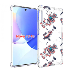 Чехол MyPads мини-роботы для Huawei Nova 10