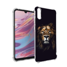 Чехол бампер MyPads Лев-в-тени мужской для Huawei Enjoy 9
