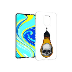 Чехол MyPads Tocco для Xiaomi Redmi Note 9 Pro череп в лампочке (PT146368.268.676)