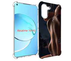 Чехол MyPads белые-татуировки-на-теле для Realme 10
