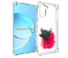 Чехол MyPads медведь в дымке для Realme 10