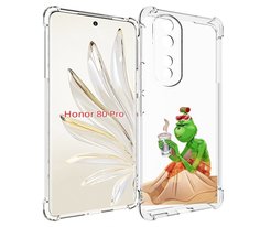 Чехол MyPads Гринч-в-платье для Honor 80 Pro