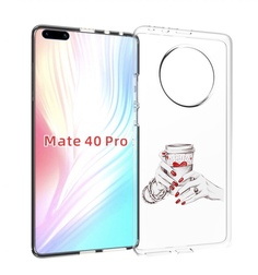 Чехол MyPads Любовный-стакан для Huawei Mate 40 Pro (NOH-NX9)