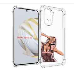 Чехол MyPads девушка-в-прозрачной-одежде для Huawei Nova 10 SE