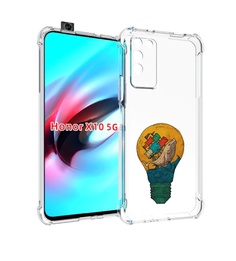 Чехол MyPads кит в лампочке с парусами для Honor X10