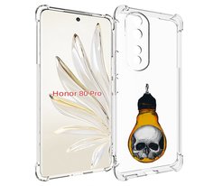 Чехол MyPads череп в лампочке для Honor 80 Pro