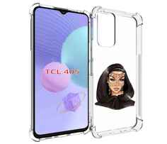 Чехол MyPads девушка-в-золотой-маске для TCL 405