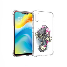 Чехол MyPads Tocco для Vivo Y85 нарисованный скелет на скейт борде (PT108269.426.512)