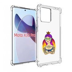 Чехол MyPads девушка в татуировках с короной для Motorola Moto X30 Pro