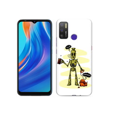 Чехол MyPads Tocco для Tecno Spark 5 Air прикольный робот