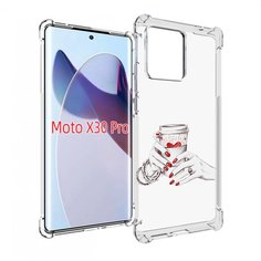 Чехол MyPads Любовный-стакан для Motorola Moto X30 Pro