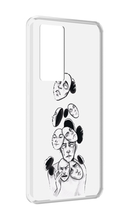 Чехол MyPads человек с разными масками для Realme GT Master Explorer Edition