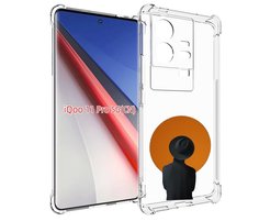 Чехол бампер MyPads парень в шляпе в оранжевом кружке для Vivo i...