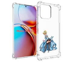 Чехол MyPads девушка-в-платье-красивая женский для Motorola Moto X40