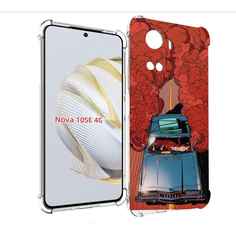 Чехол MyPads машина мчится с дымком для Huawei Nova 10 SE