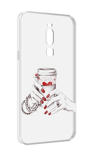 Чехол MyPads Любовный-стакан для Meizu Note 8
