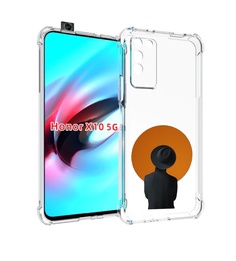 Чехол MyPads парень в шляпе в оранжевом кружке для Honor X10
