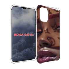 Чехол MyPads лицо девушки тень женский для Nokia G60 5G
