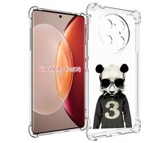 Чехол MyPads Панда-в-костюме для Vivo X90 Pro Plus