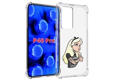 Чехол MyPads принцесса-в-татуировках женский для Huawei P40 Pro противоударный