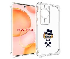 Чехол MyPads девушка в маске с топорами рисунок для Huawei P60