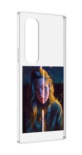 Чехол MyPads девушка-в-тени для Samsung Galaxy Z Fold 4 (SM-F936)