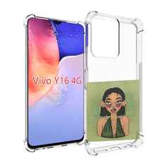 Чехол MyPads девушка-с-каре-и-тату для Vivo Y16 4G/ Vivo Y02S