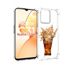 Чехол MyPads Кола-в-стакане для OPPO Realme C31