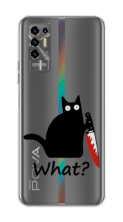 Чехол для Tecno Pova 2 "Котик с ножом" Case Place