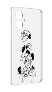 Чехол MyPads человек с разными масками для Tecno Pova 4 Pro