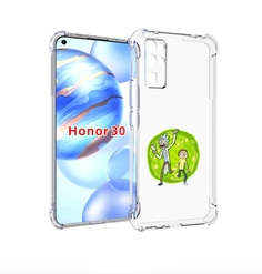Чехол бампер MyPads рик-и-морти-в-кружке для Honor 30 (BMH-AN10)