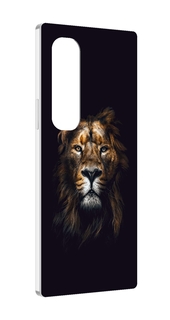 Чехол MyPads Лев-в-тени мужской для Samsung Galaxy Z Fold 4 (SM-F936)