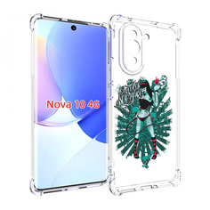 Чехол MyPads нарисованная девушка в татуировках для Huawei Nova 10
