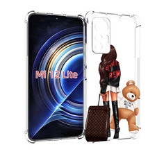 Чехол MyPads девушка-с-модным-чемоданом женский для Xiaomi 12 Lite