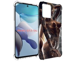 Чехол бампер MyPads девушки-инь-и-янь-в-татуировках для Motorola