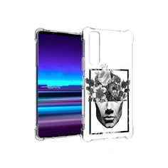 Чехол MyPads Tocco для Sony Xperia 1 II черно белая ваза в абстракции (PT148152.232.678)