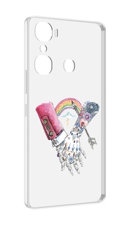 Чехол MyPads абстракция руки в татуировках для Infinix Hot 12 Pro