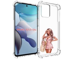 Чехол бампер MyPads Девушка-в-мини-платье женский для Motorola M