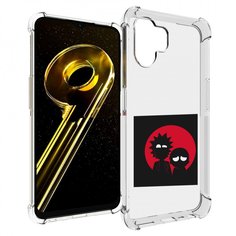 Чехол бампер MyPads рик и морти в тени для Realme 10 5G противоу...