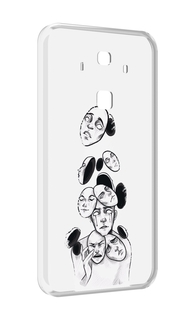 Чехол MyPads человек с разными масками для Huawei Mate 10 Pro