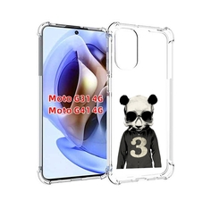 Чехол MyPads Панда-в-костюме для Motorola Moto G31 4G / G41 4G